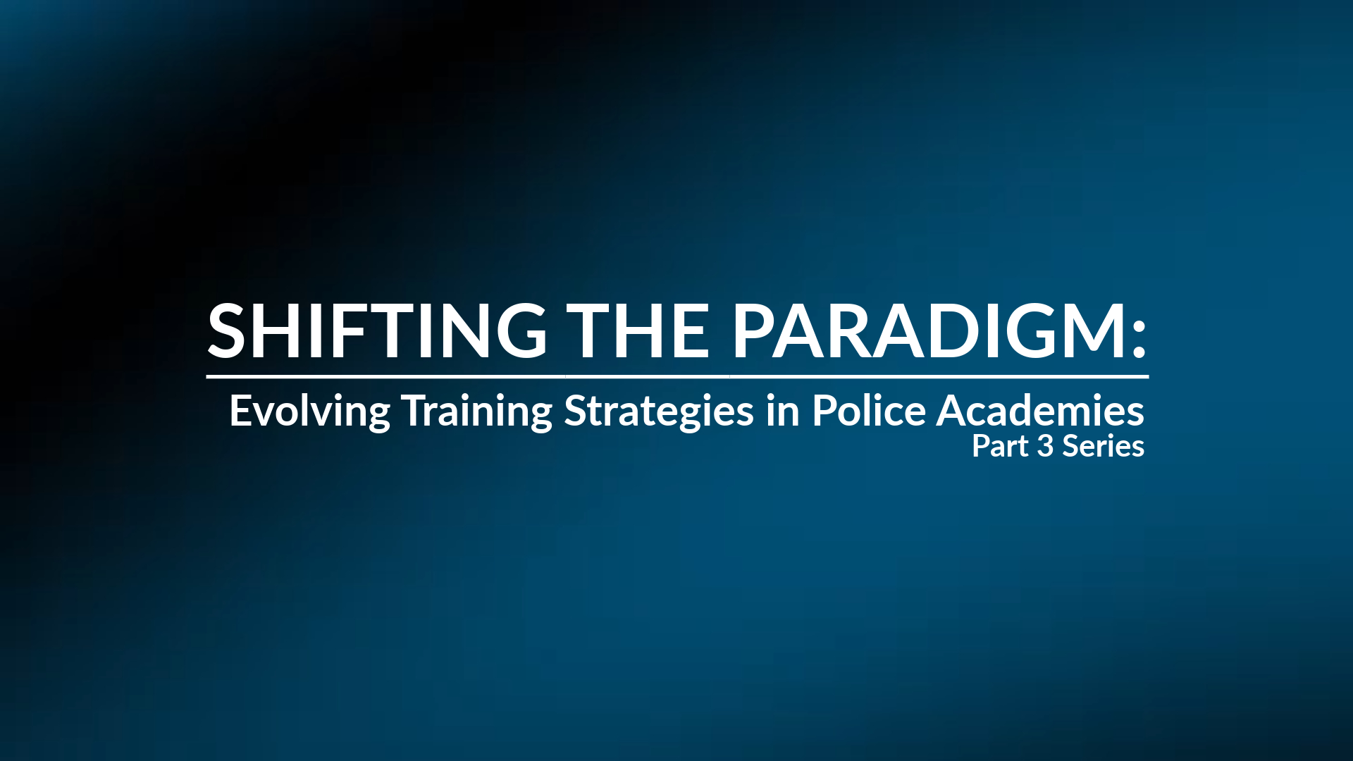 Read more about the article Modernizing Police Training: A Three-Part Podcast Series